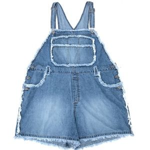 Plus Size Overall Shorts Jeans Size 22 (Says 26)